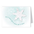 Seed Paper Shape Holiday Greeting Card - Joy (Snow Flurries)